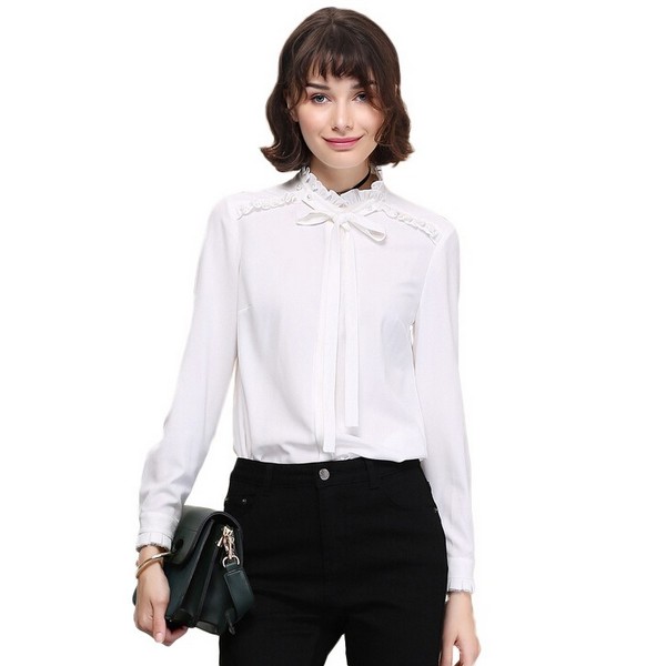 A tie-front blouse