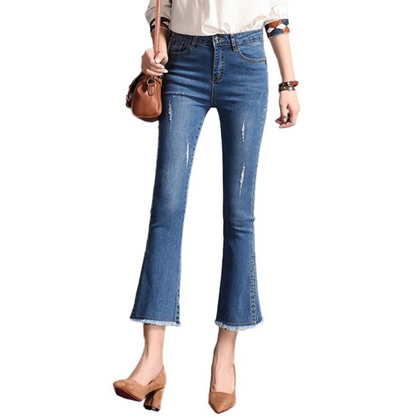 Denim Flared Pants