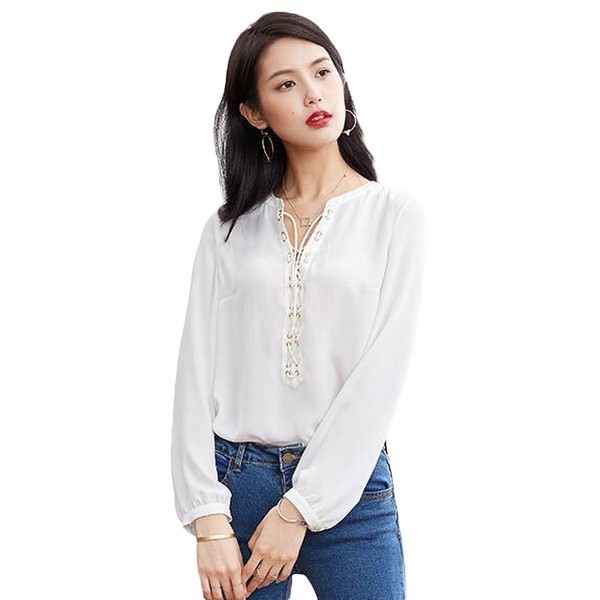 Long Sleeve Chiffon Shirt