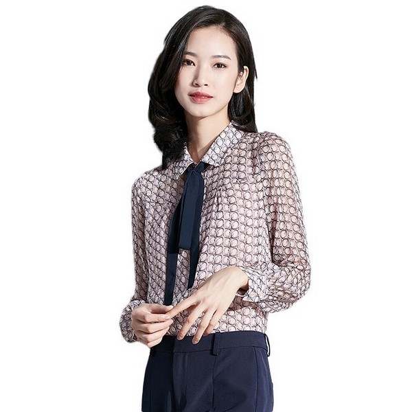 A tie-front blouse