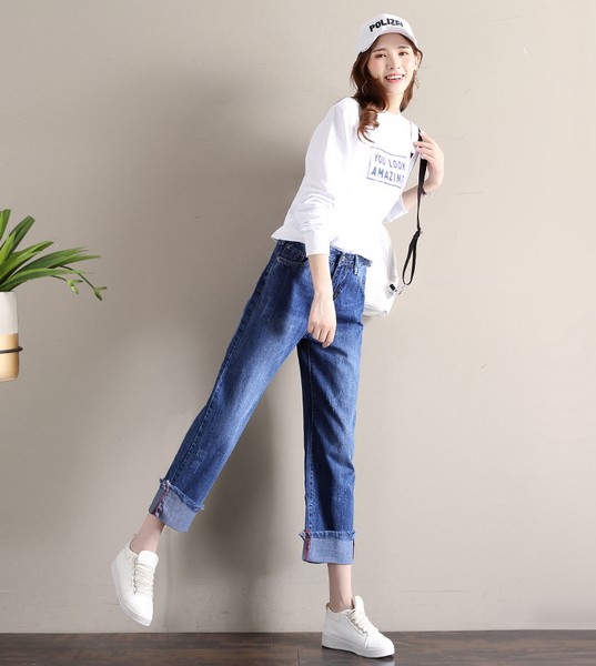 Denim Wide-Leg Pants