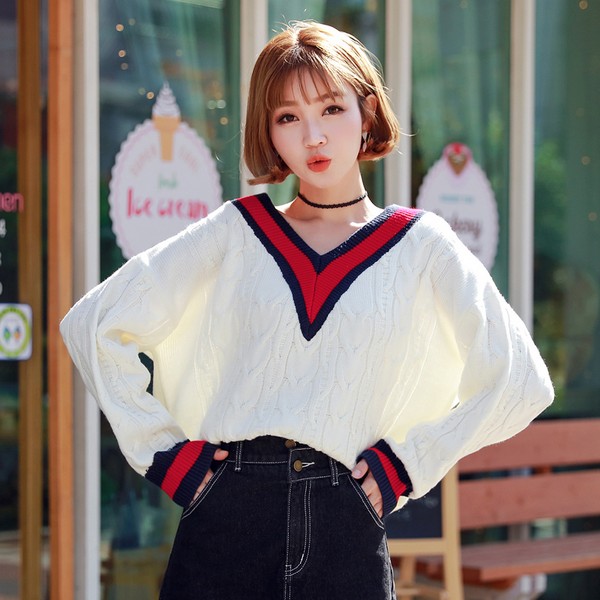 Knitted Batwing Sweater